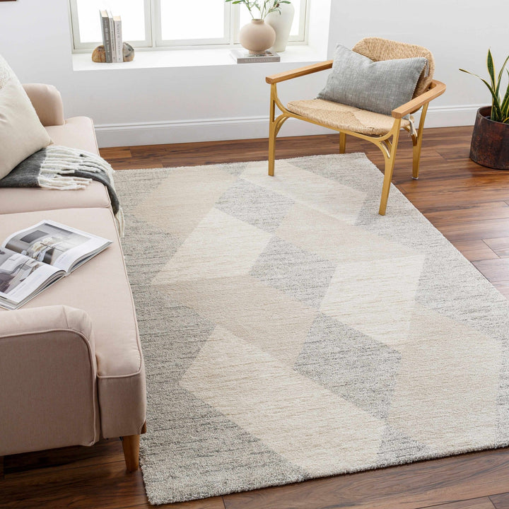 Contemporary Style Ivory Machine Woven Rug - The Rug Decor