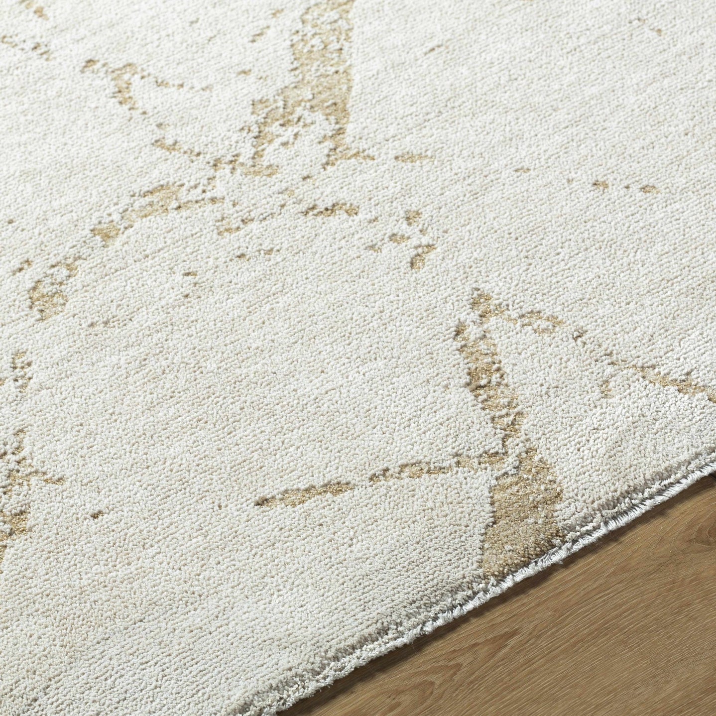 Contemporary Style Ivory Machine Woven Rug - The Rug Decor