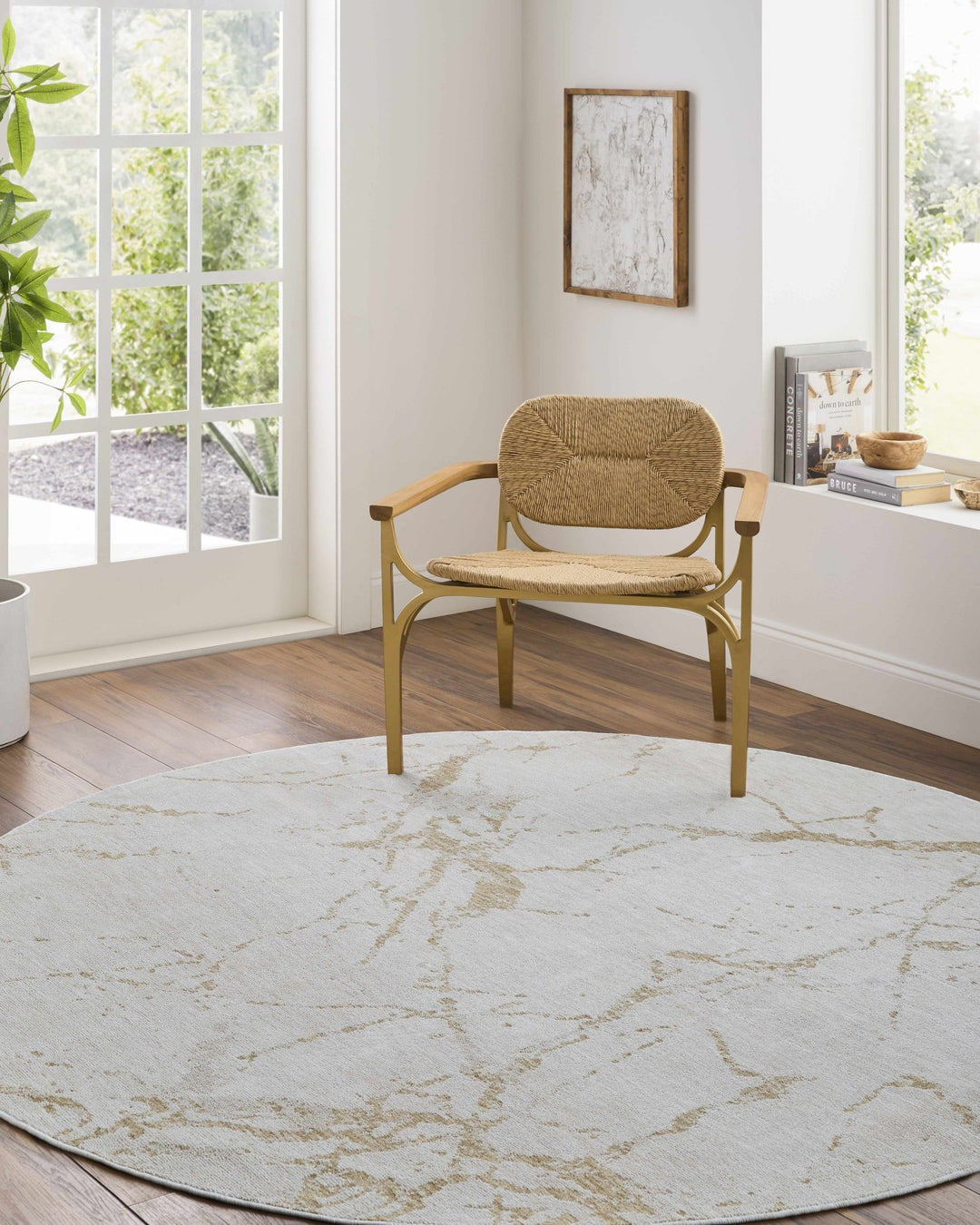 Contemporary Style Ivory Machine Woven Rug - The Rug Decor