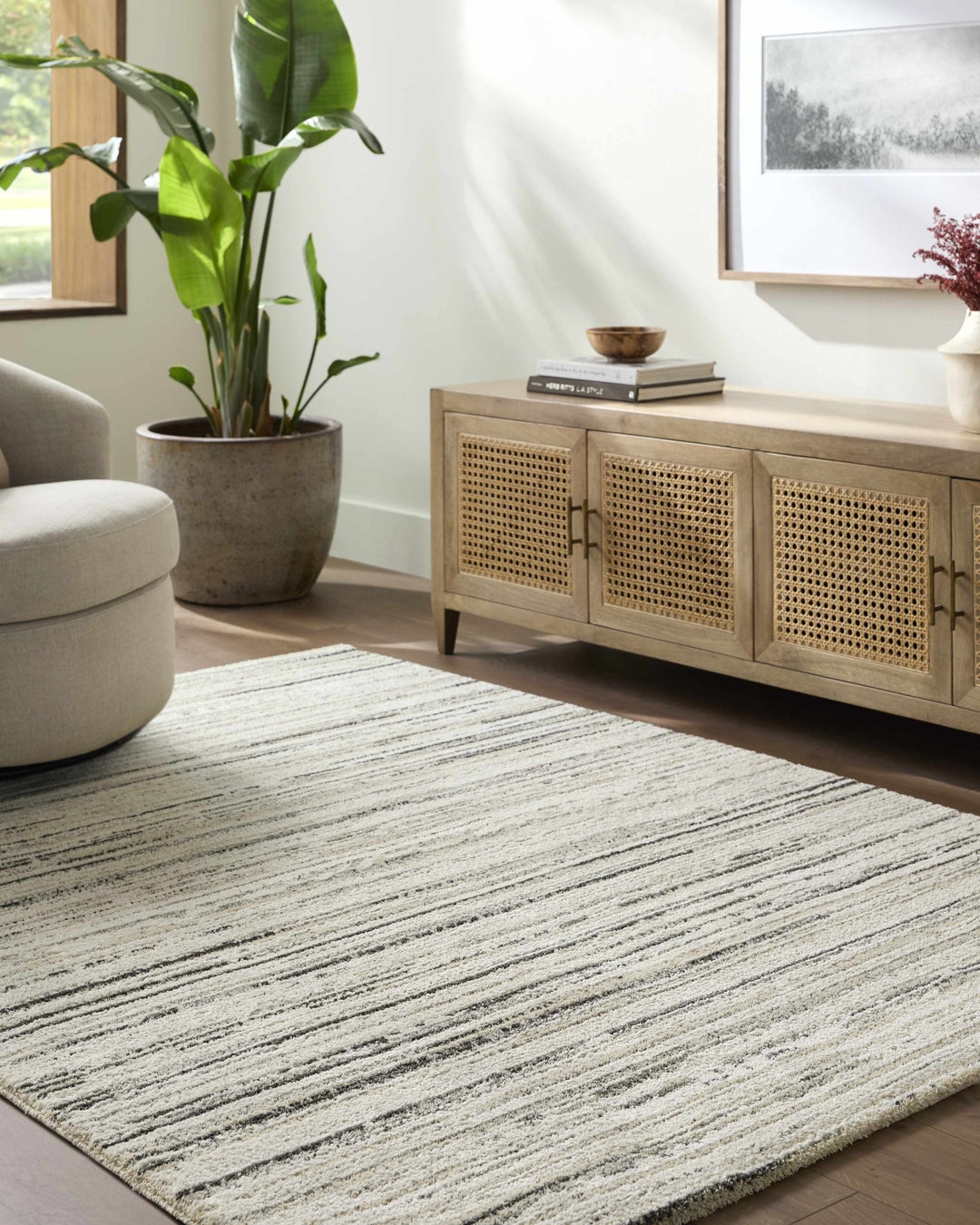 Contemporary Style White And Cream Woven Rug - The Rug Decor