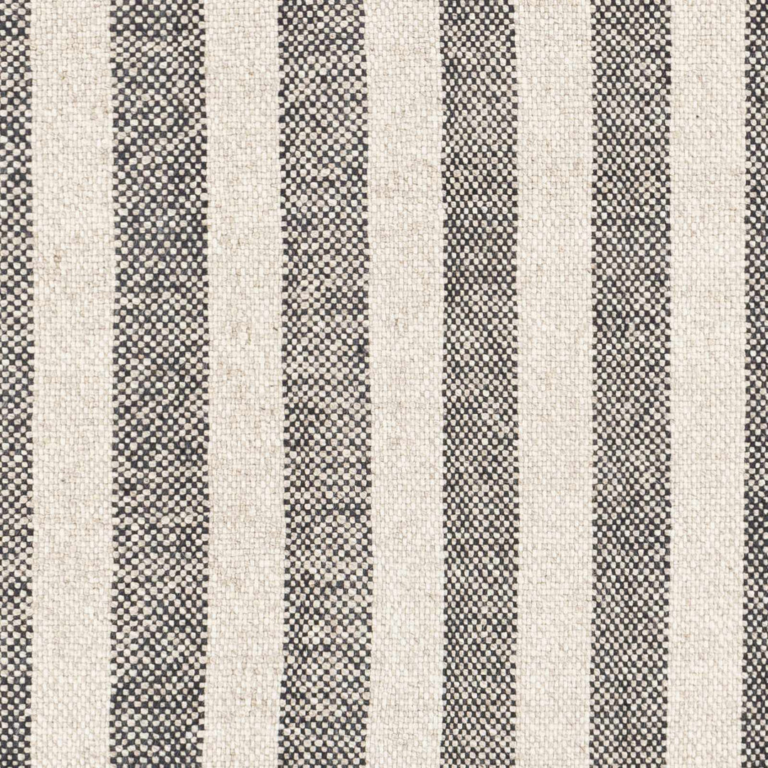 Contrecoeur Ivory And Black Modern Stripes Design Hand Woven Area Rug