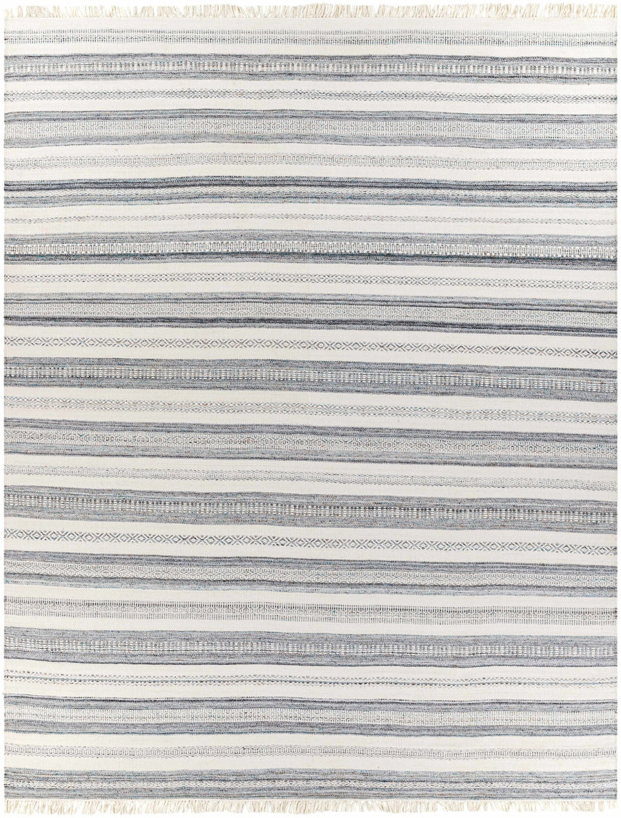 Coolbellup Modern Style Blue And Ivory Hand Woven Area Rug - The Rug Decor