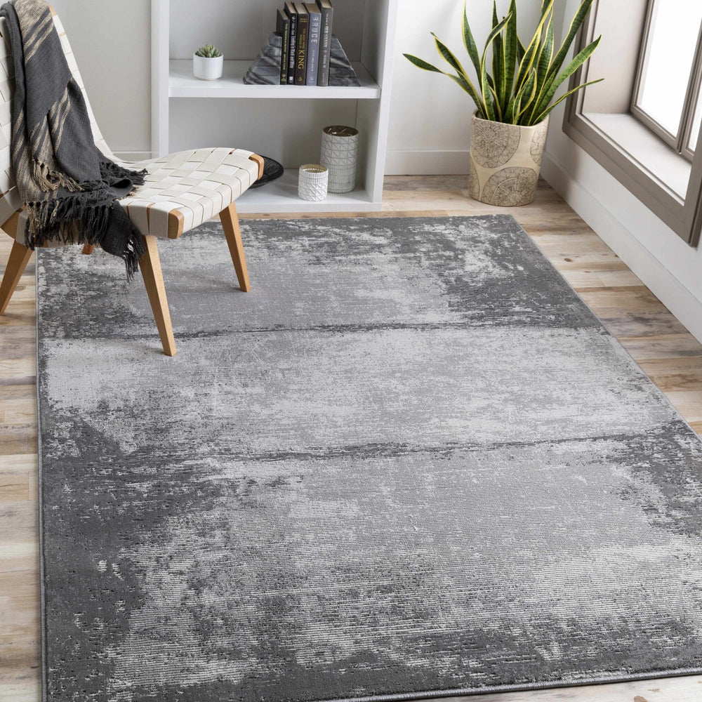 Coombs Gray And Charcoal Modern Abstract Design Area Rug - The Rug Decor