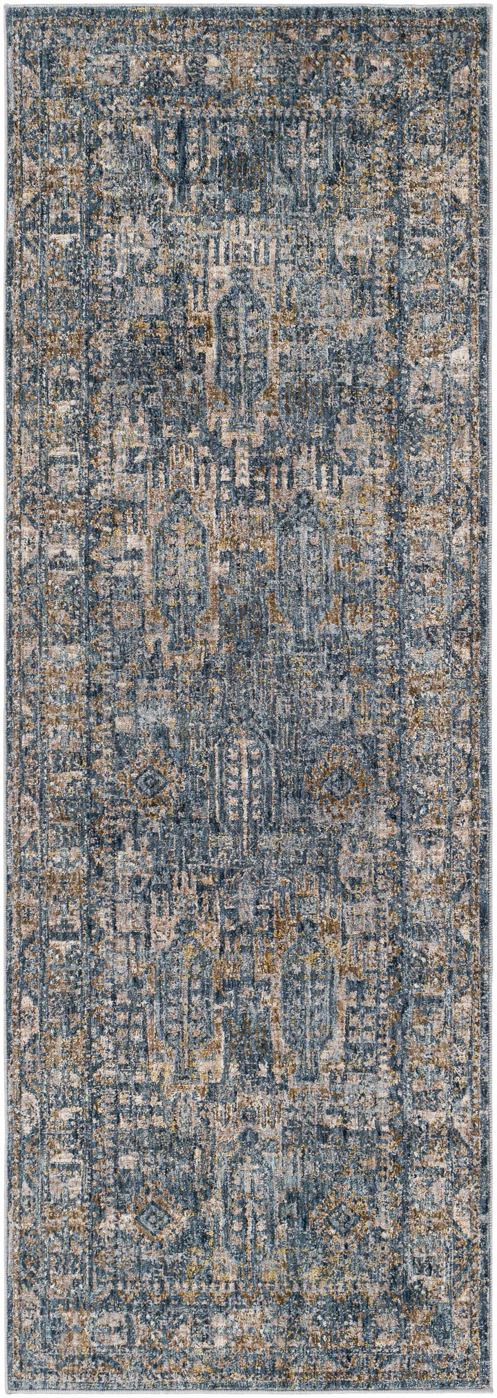 Cooranbong Teal And Brown Traditional Style Area Rug