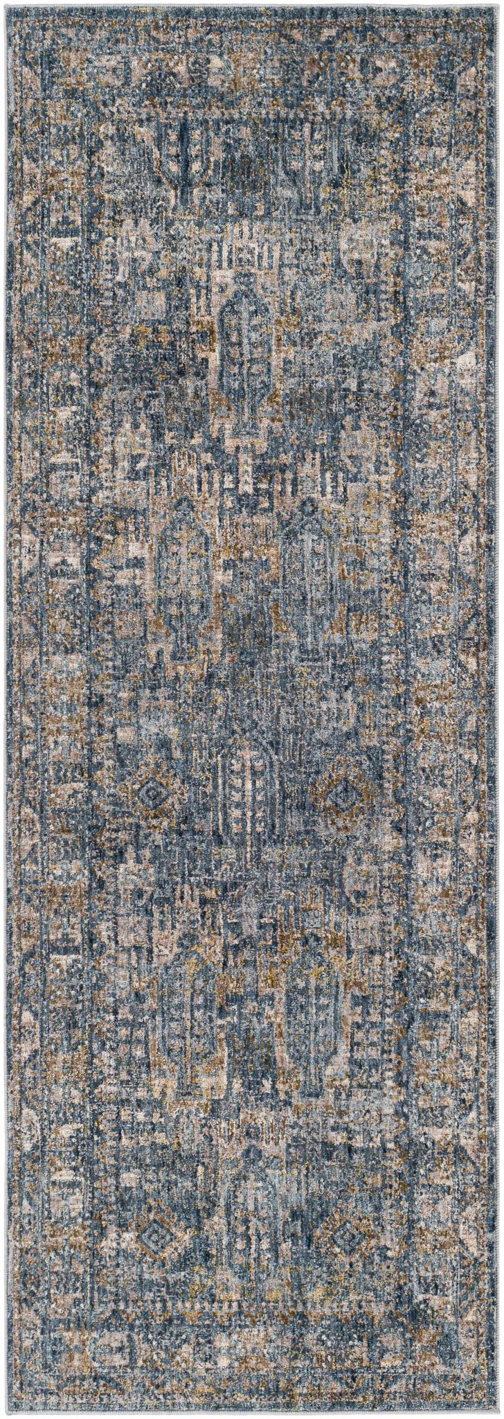 Cooranbong Teal And Brown Traditional Style Area Rug - The Rug Decor