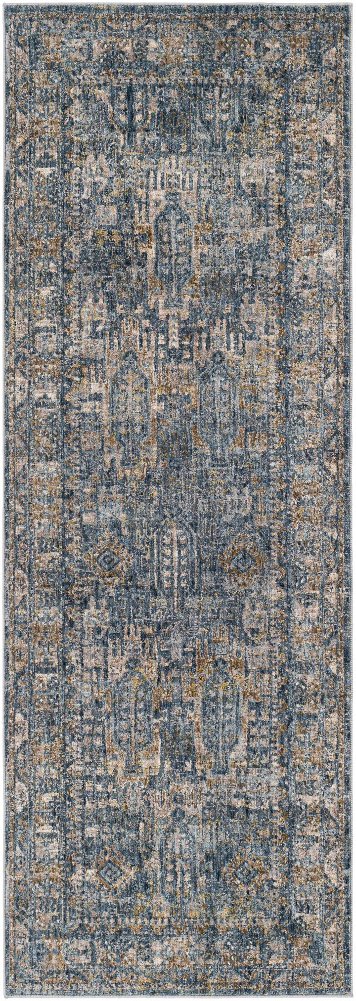 Cooranbong Teal And Brown Traditional Style Area Rug - The Rug Decor