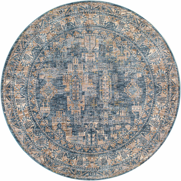 Cooranbong Teal And Brown Traditional Style Area Rug - The Rug Decor