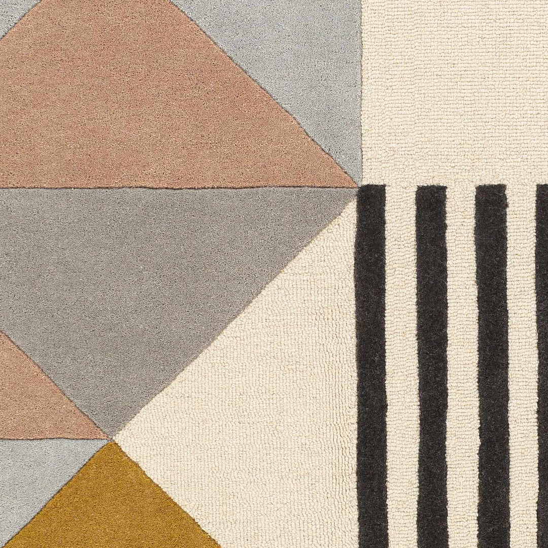 Coorparoo Contemporary Geometrical Multicolor Wool Area Rug - The Rug Decor