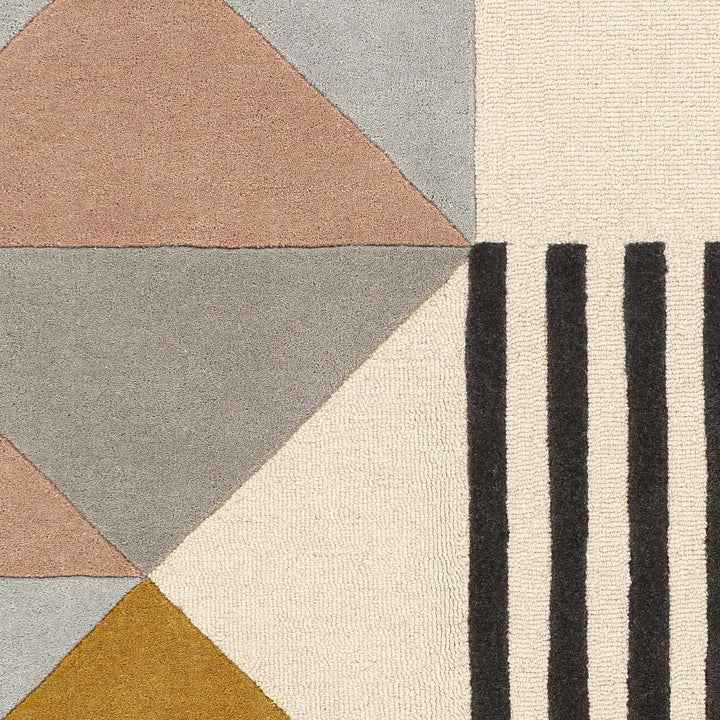 Coorparoo Contemporary Geometrical Multicolor Wool Area Rug - The Rug Decor