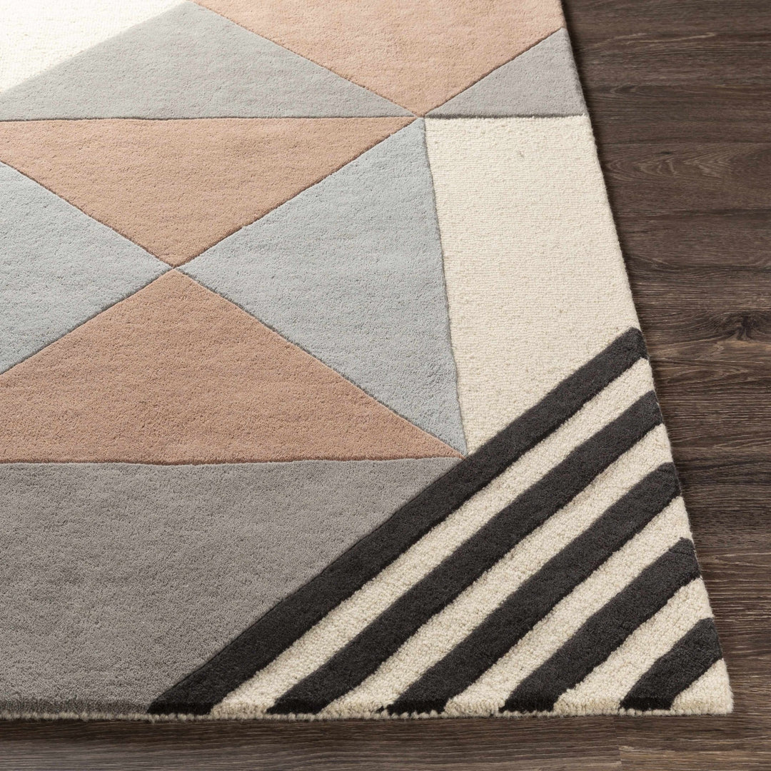 Coorparoo Contemporary Geometrical Multicolor Wool Area Rug - The Rug Decor