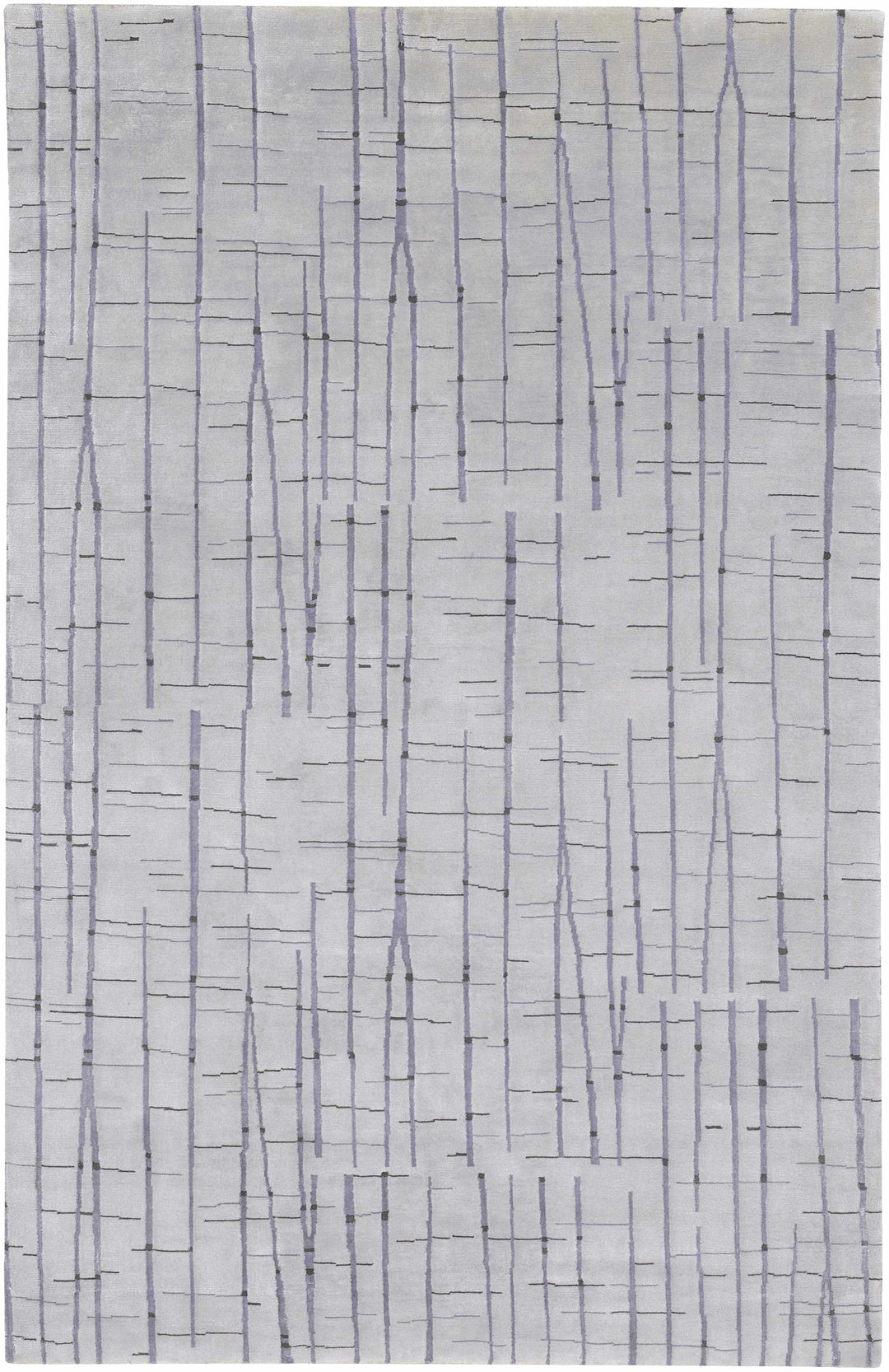 Copake Contemporary Abstract Gray Hand Knotted Wool Rug