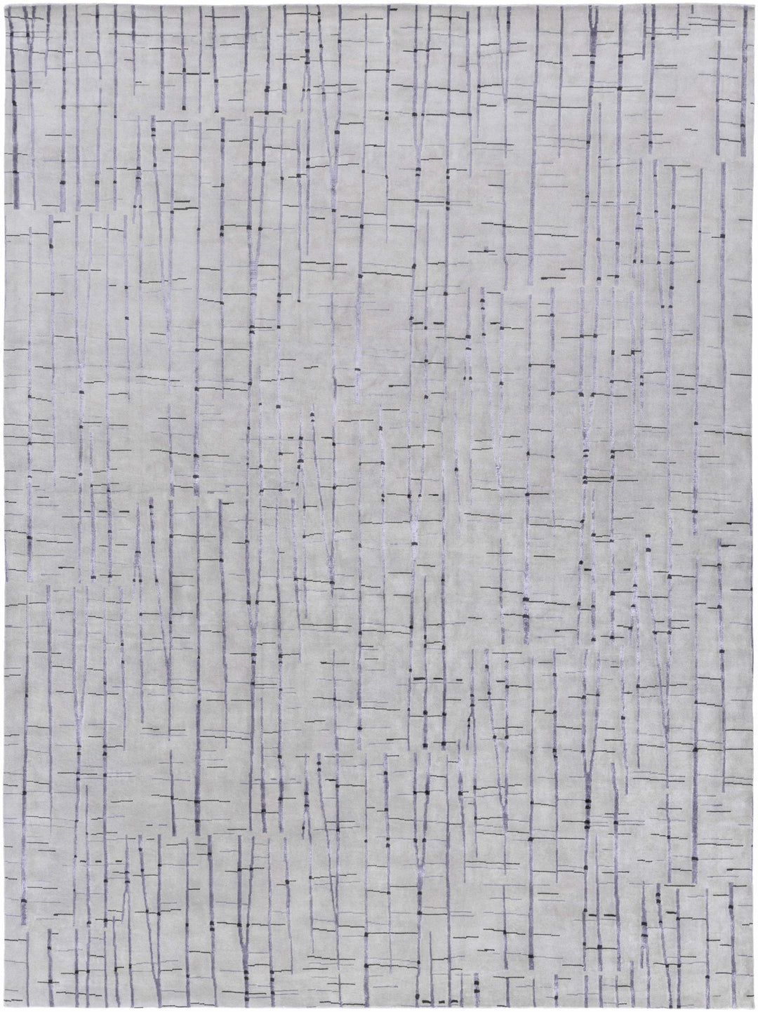 Copake Contemporary Abstract Gray Hand Knotted Wool Rug