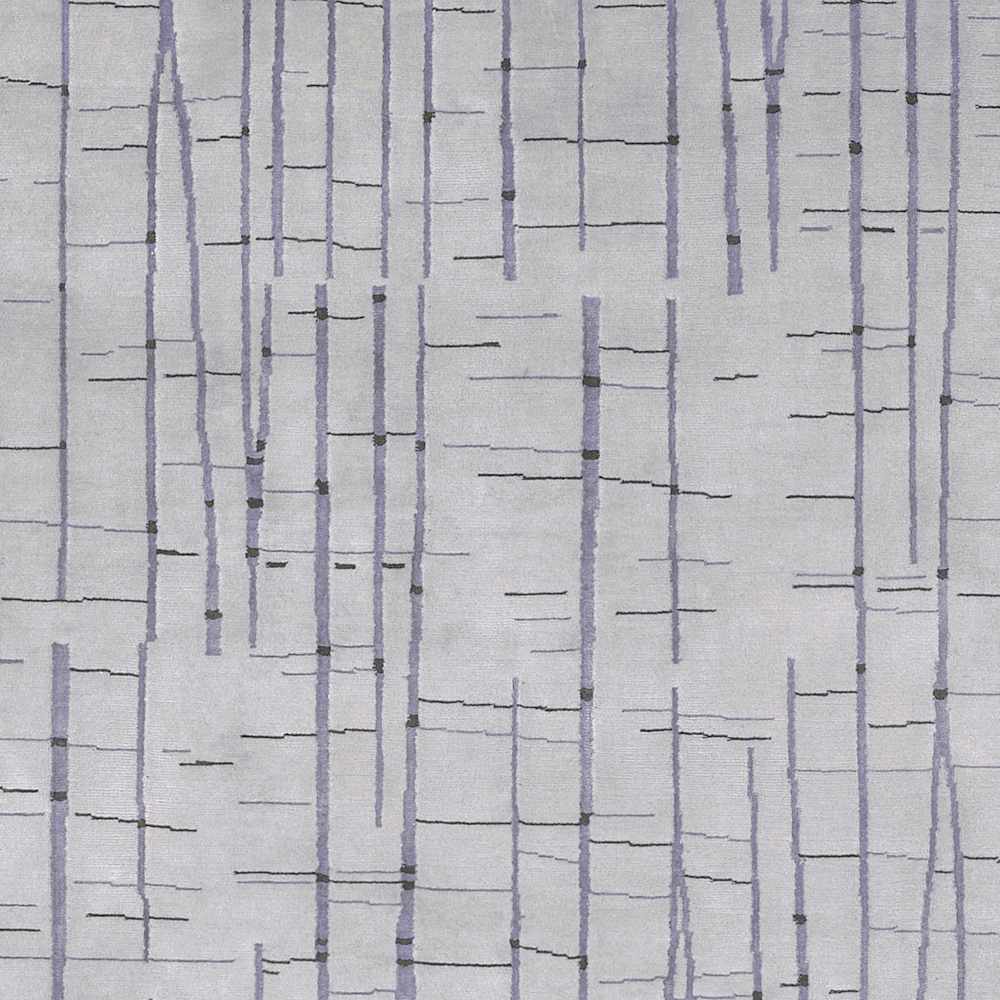 Copake Contemporary Abstract Gray Hand Knotted Wool Rug