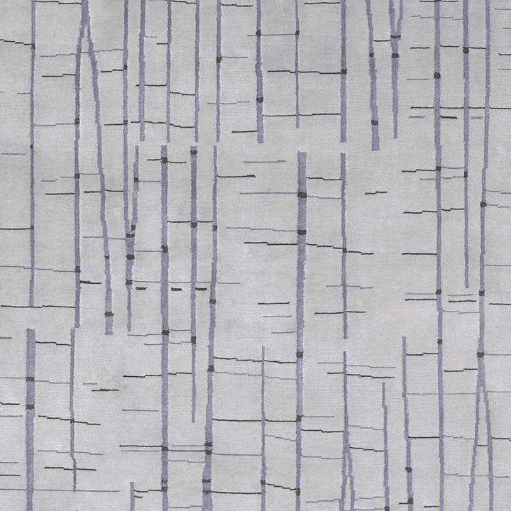 Copake Contemporary Abstract Gray Hand Knotted Wool Rug