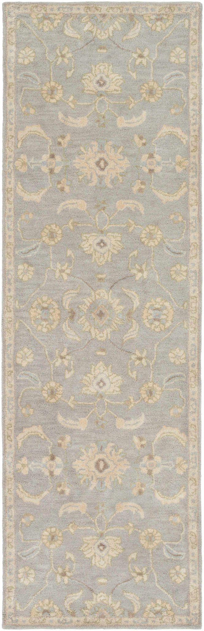 Copen Traditional Beige And Gray Floral Wool Rug - The Rug Decor