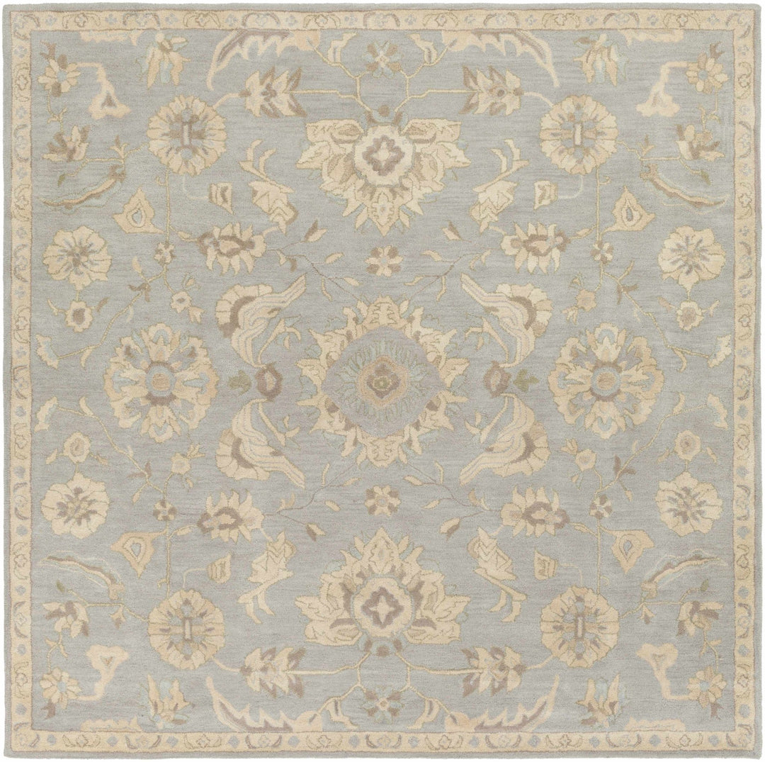 Copen Traditional Beige And Gray Floral Wool Rug - The Rug Decor