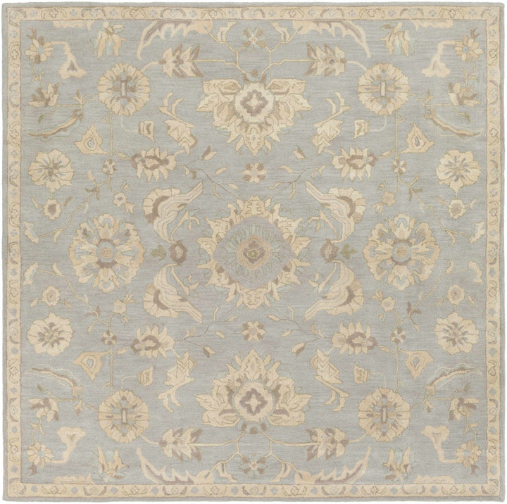 Copen Traditional Beige And Gray Floral Wool Rug - The Rug Decor