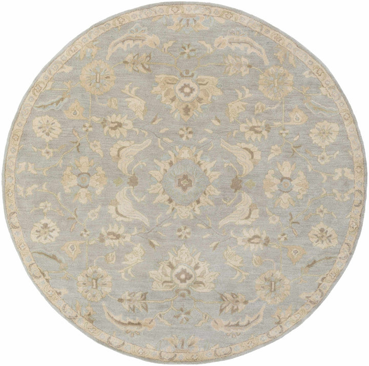 Copen Traditional Beige And Gray Floral Wool Rug - The Rug Decor