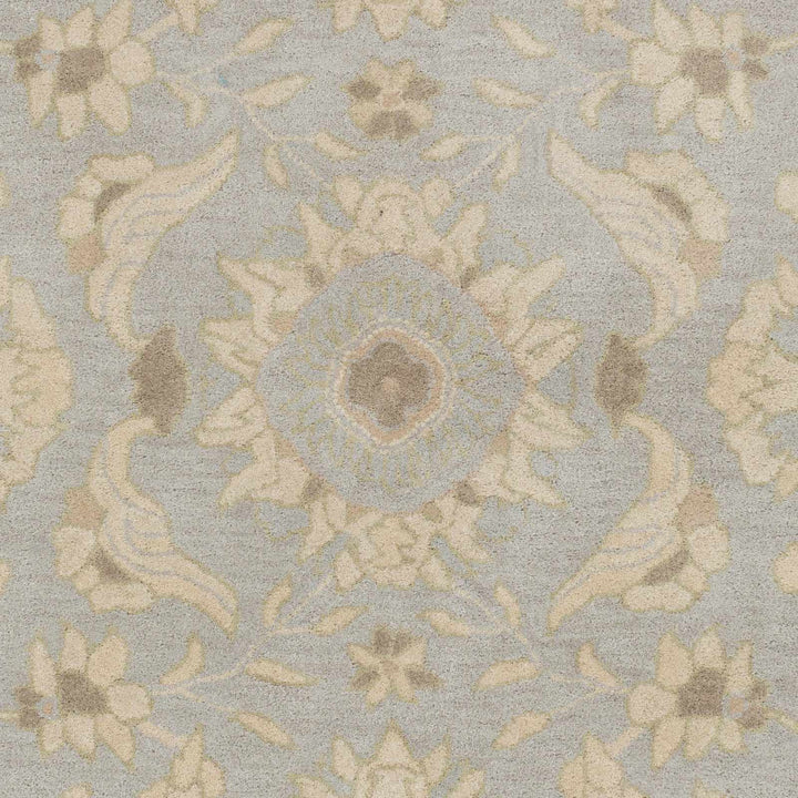 Copen Traditional Beige And Gray Floral Wool Rug - The Rug Decor