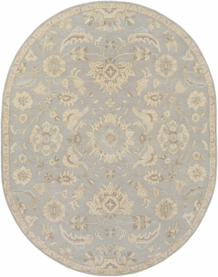 Copen Traditional Beige And Gray Floral Wool Rug - The Rug Decor