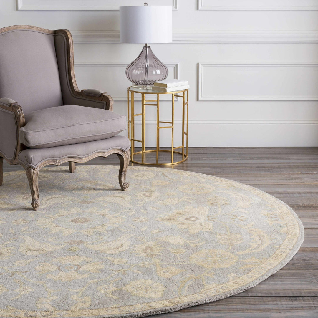 Copen Traditional Beige And Gray Floral Wool Rug - The Rug Decor