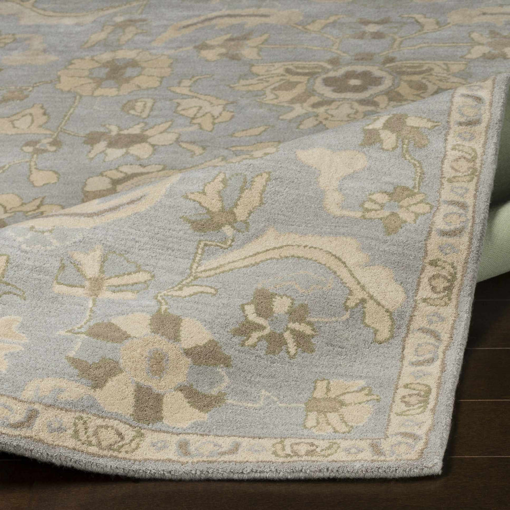 Copen Traditional Beige And Gray Floral Wool Rug - The Rug Decor