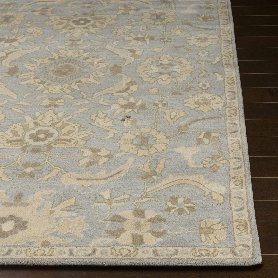 Copen Traditional Beige And Gray Floral Wool Rug - The Rug Decor