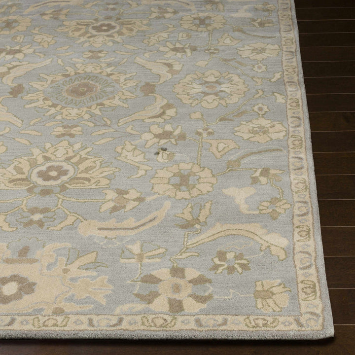 Copen Traditional Beige And Gray Floral Wool Rug - The Rug Decor