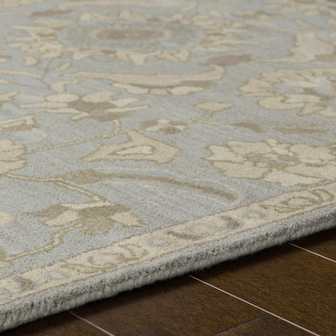 Copen Traditional Beige And Gray Floral Wool Rug - The Rug Decor