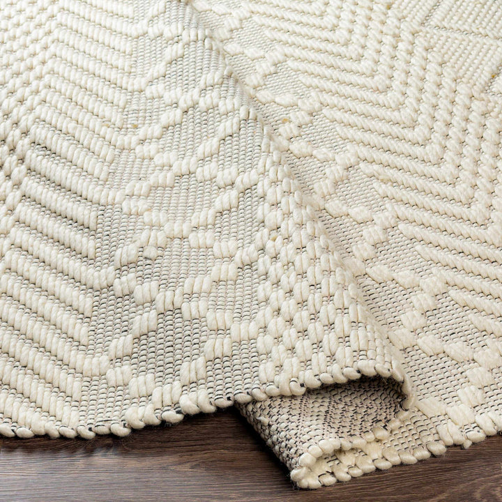 Coquitlam Ivory Modern Geometrical Design Hand Woven Area Rug