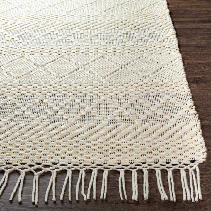 Coquitlam Ivory Modern Geometrical Design Hand Woven Area Rug