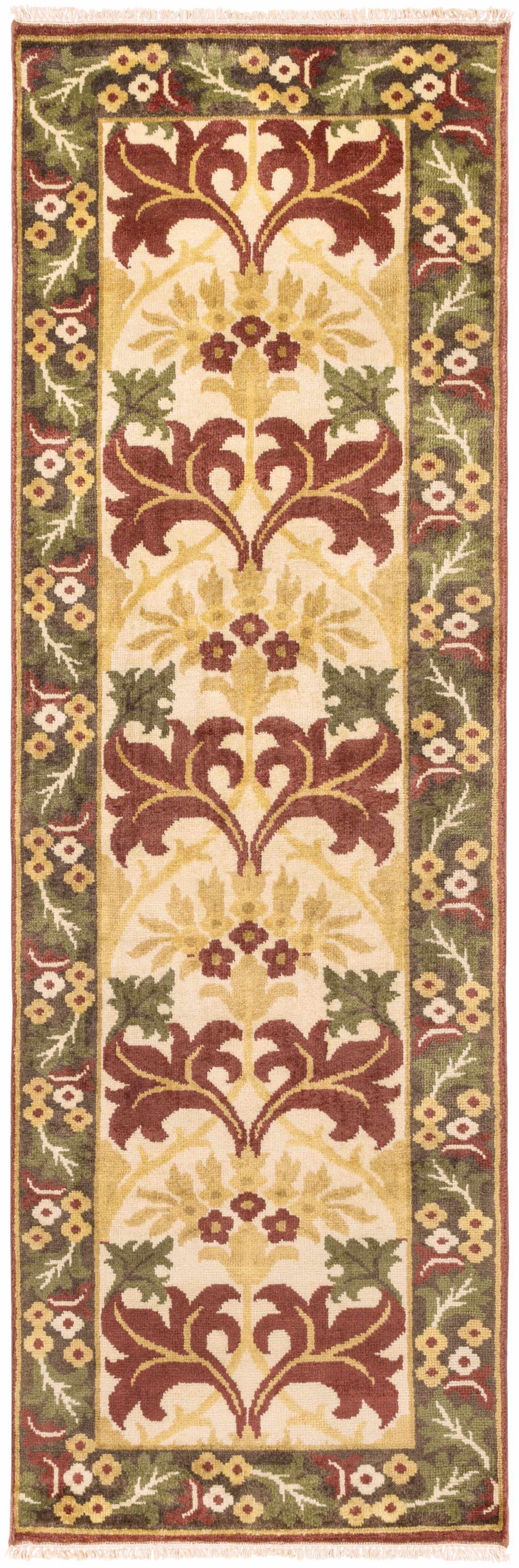 Corbridge Traditional Style Beige And Green Rug
