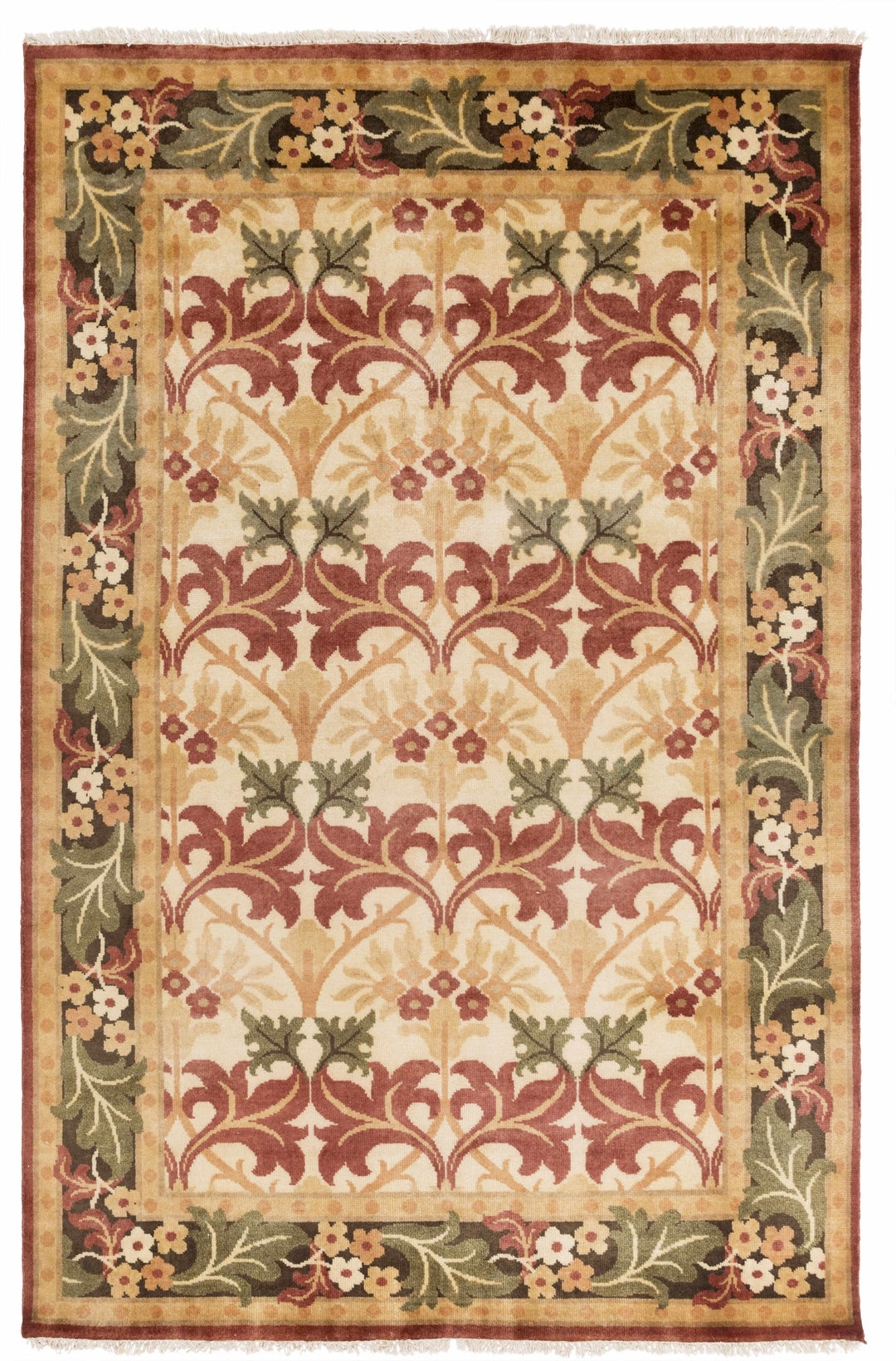 Corbridge Traditional Style Beige And Green Rug