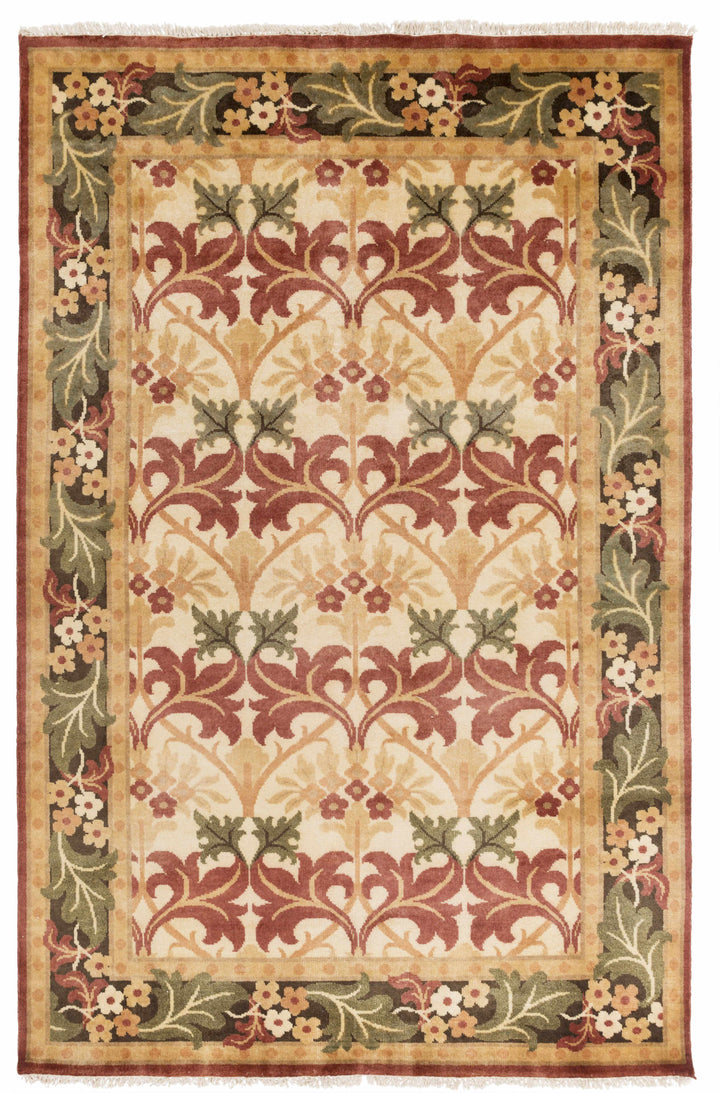 Corbridge Traditional Style Beige And Green Rug
