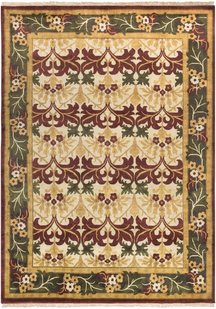 Corbridge Traditional Style Beige And Green Rug