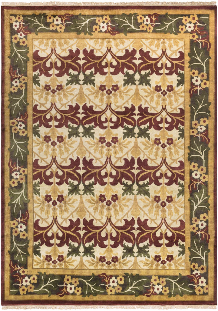 Corbridge Traditional Style Beige And Green Rug - The Rug Decor