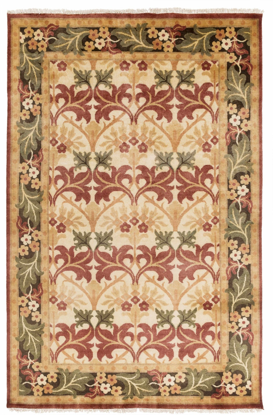 Corbridge Traditional Style Beige And Green Rug - The Rug Decor