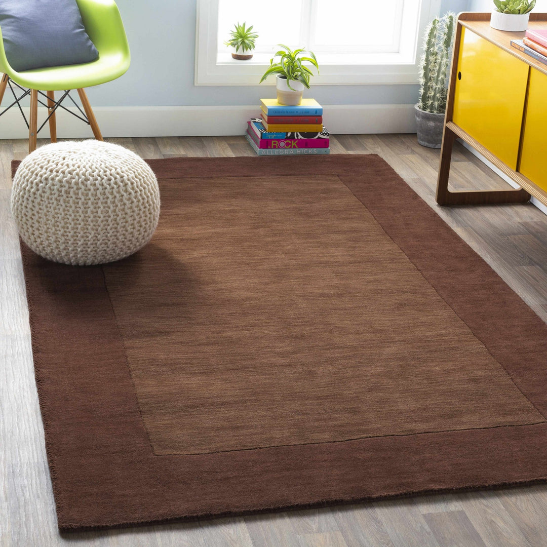 Cord Modern Style Brown Hand Loom Wool Area Rug - The Rug Decor
