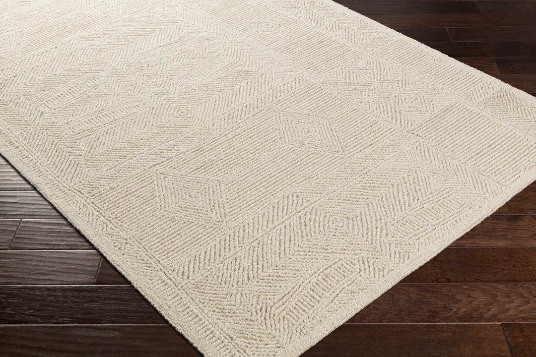Cork Contemporary Cream Wool Area Rug - The Rug Decor