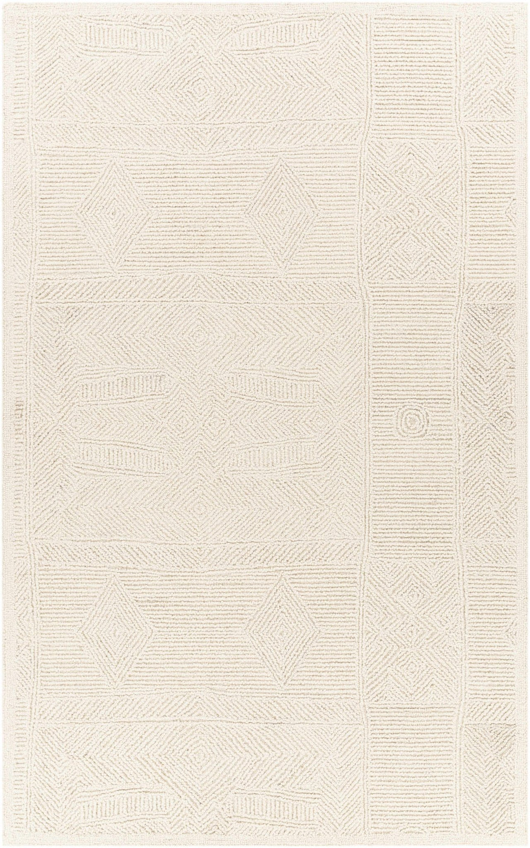 Cork Contemporary Cream Wool Area Rug - The Rug Decor
