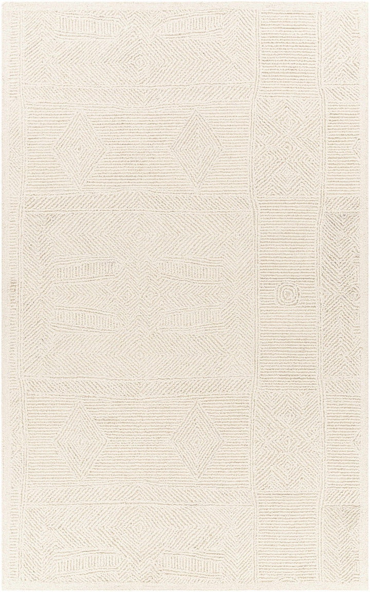 Cork Contemporary Cream Wool Area Rug - The Rug Decor