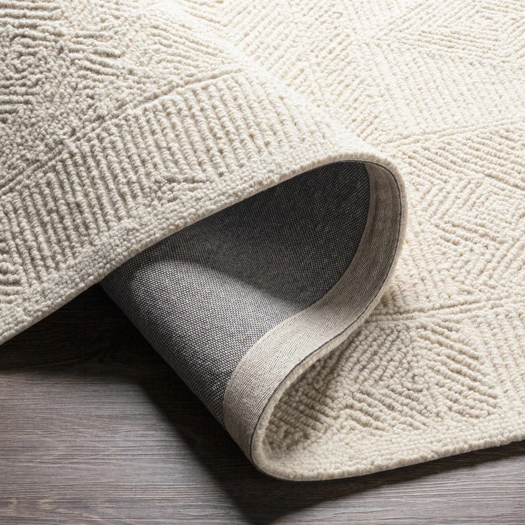 Cork Contemporary Cream Wool Area Rug - The Rug Decor