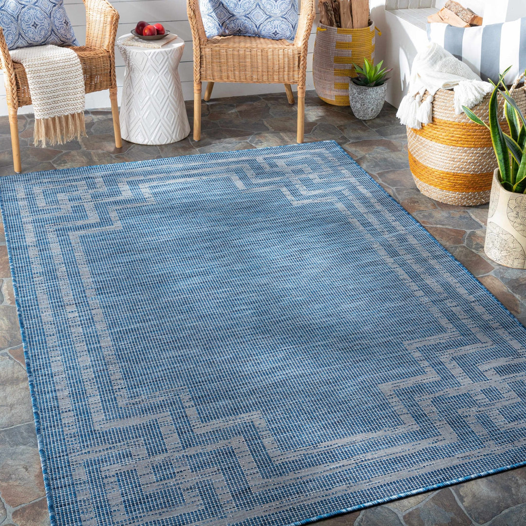 Corlette Blue Modern Style Outdoor Area Rug - The Rug Decor
