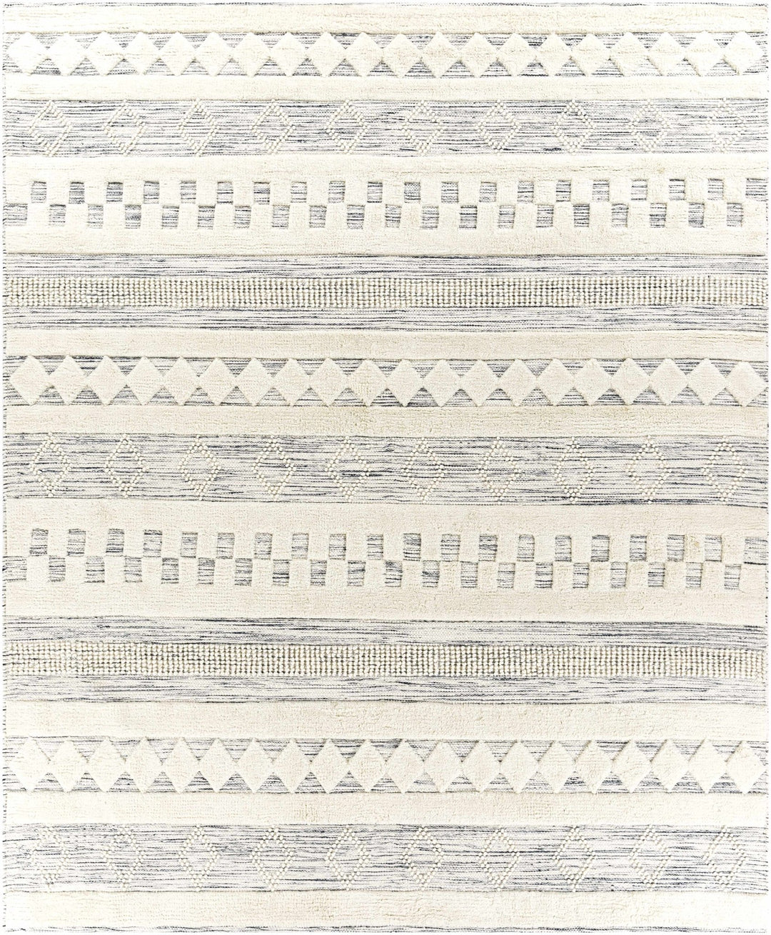 Corry Modern Style Ivory And Black Hand Woven Area Rug - The Rug Decor