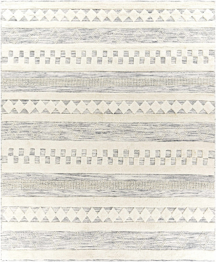 Corry Modern Style Ivory And Black Hand Woven Area Rug - The Rug Decor