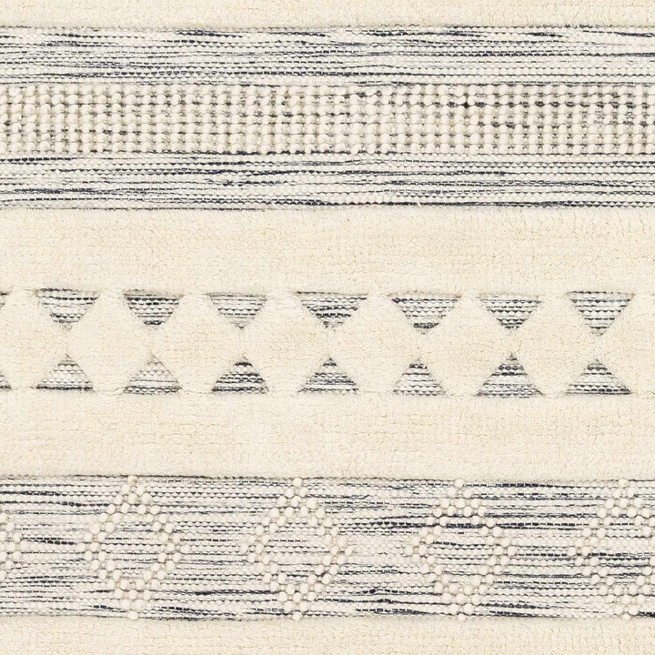 Corry Modern Style Ivory And Black Hand Woven Area Rug - The Rug Decor