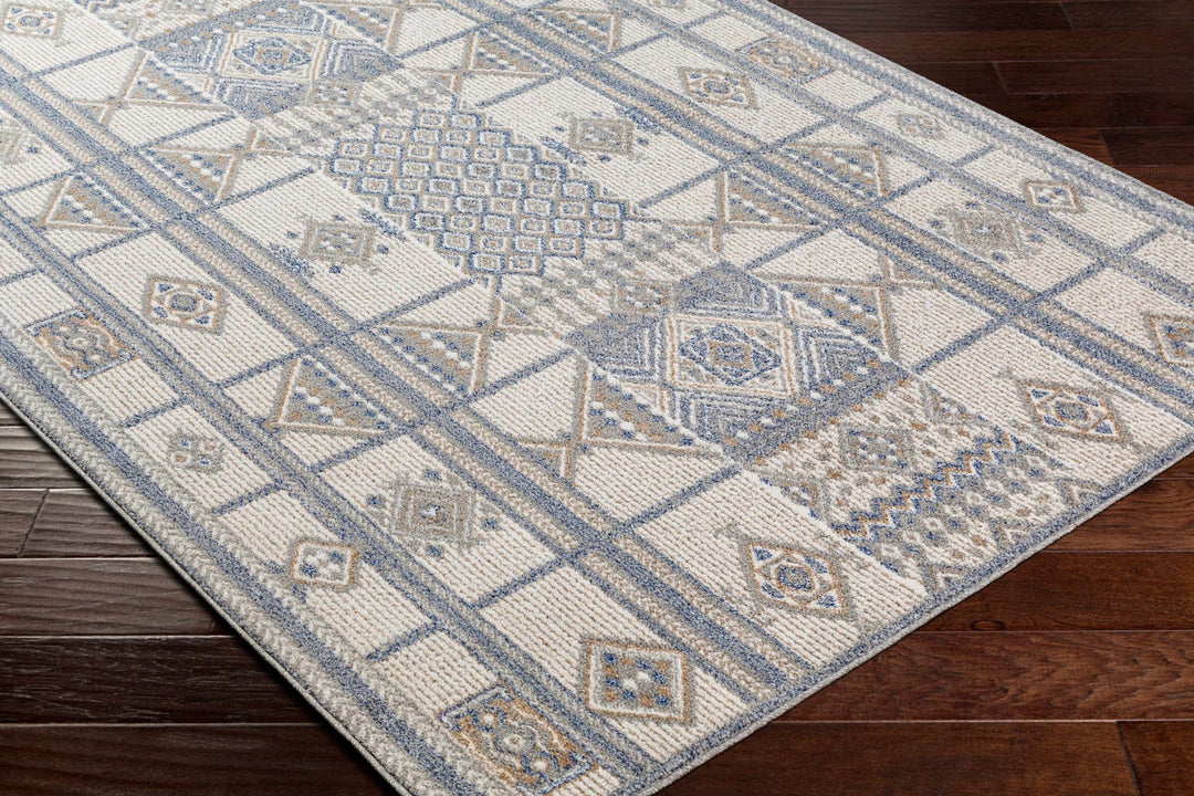 Coryn Modern Design Blue And Beige Rug - The Rug Decor