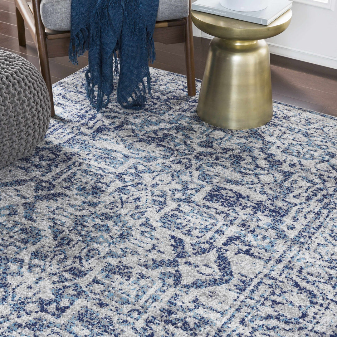 Costigan Traditional Style Blue And Gray Area Rug - The Rug Decor