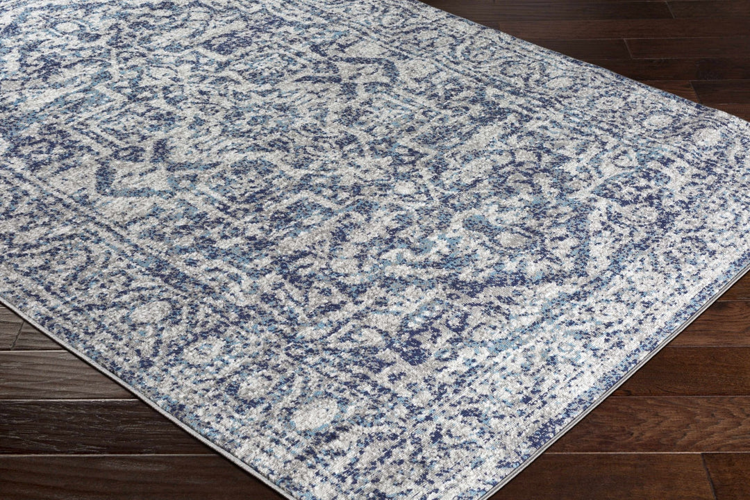 Costigan Traditional Style Blue And Gray Area Rug - The Rug Decor