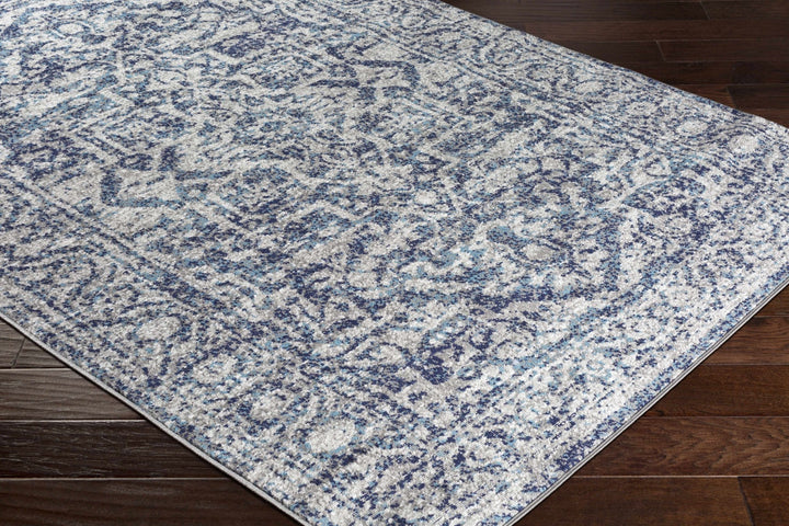 Costigan Traditional Style Blue And Gray Area Rug - The Rug Decor